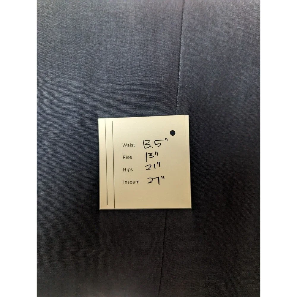 Petite Sophisticate Womens Slacks Trouser Size 8P Navy Blue Pleated High Waist - Picture 7 of 7